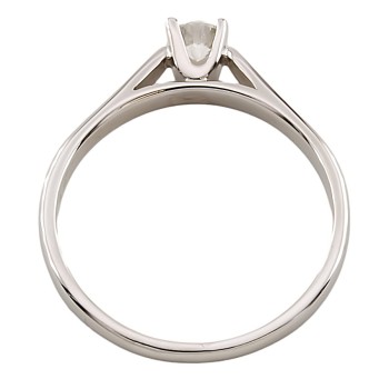 18ct white gold Diamond solitaire Ring size R